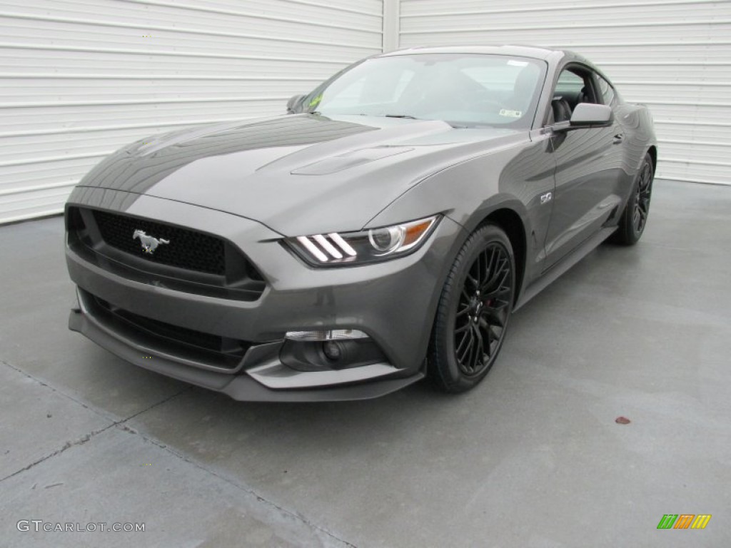 Magnetic Metallic 2015 Ford Mustang GT Premium Coupe Exterior Photo #100281094