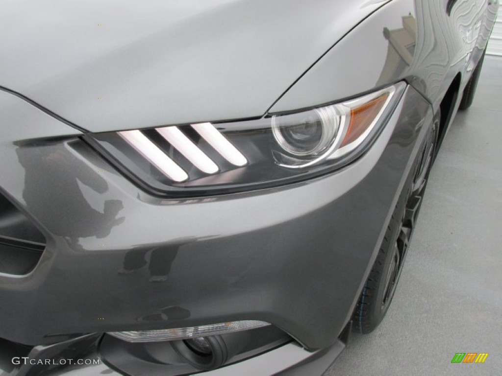 2015 Mustang GT Premium Coupe - Magnetic Metallic / Ebony photo #9