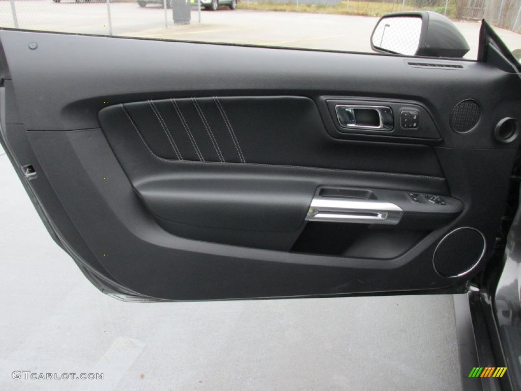 2015 Ford Mustang GT Premium Coupe Ebony Door Panel Photo #100281175