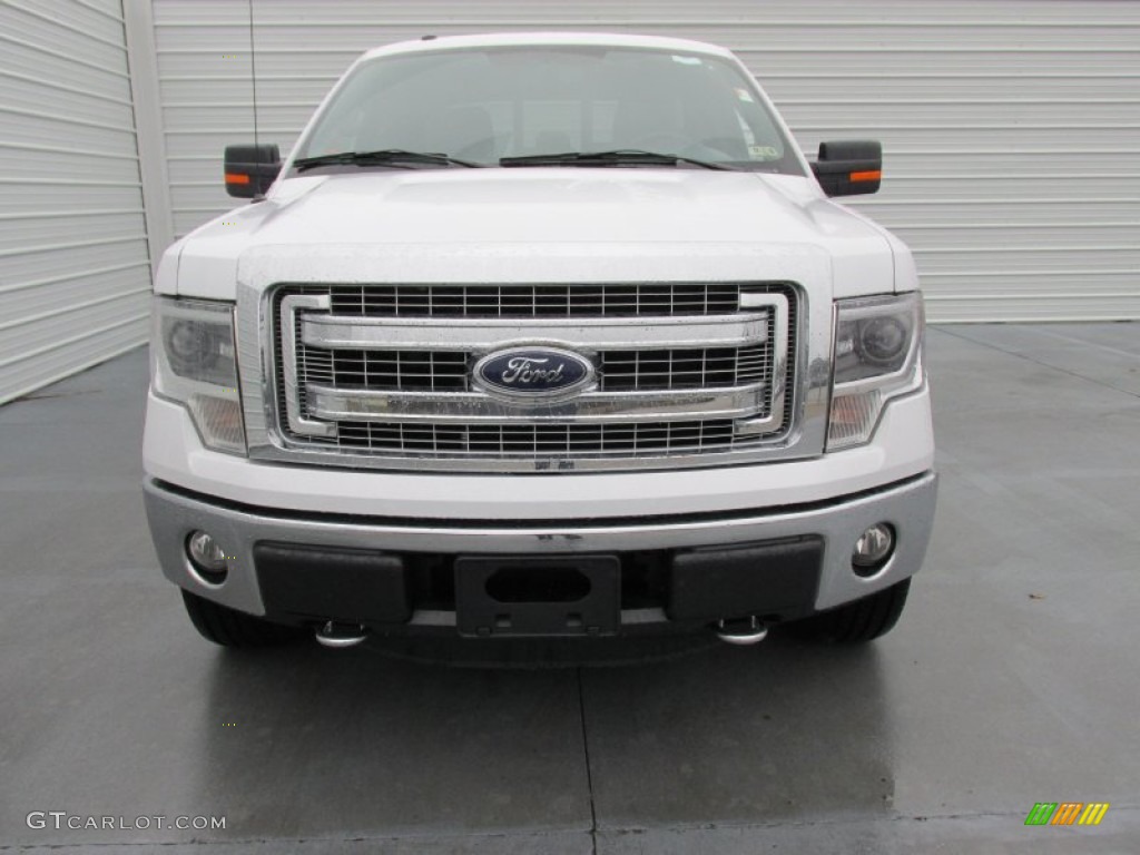 2014 F150 XLT SuperCrew 4x4 - Oxford White / Steel Grey photo #8