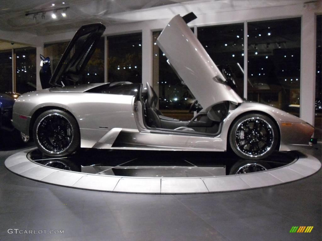 2005 Murcielago Roadster - Grigio Antares (Dark Silver) / Nero Perseus photo #6