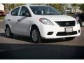 2012 Fresh Powder White Nissan Versa 1.6 S Sedan  photo #1