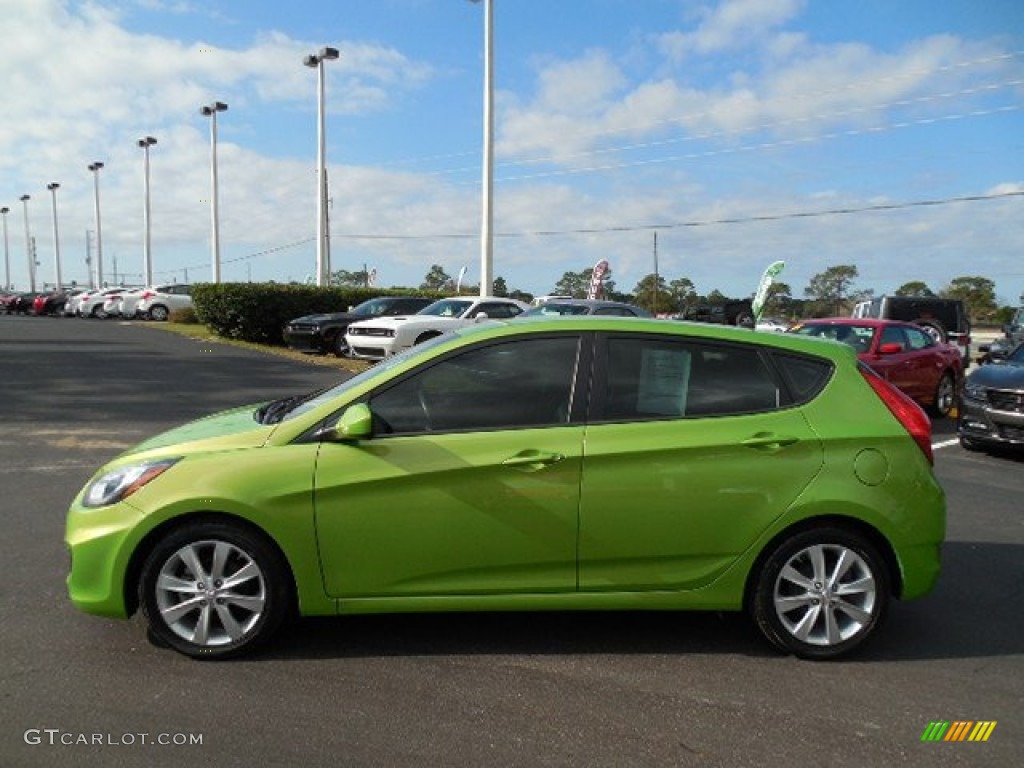 2013 Accent GS 5 Door - Electrolyte Green / Black photo #2