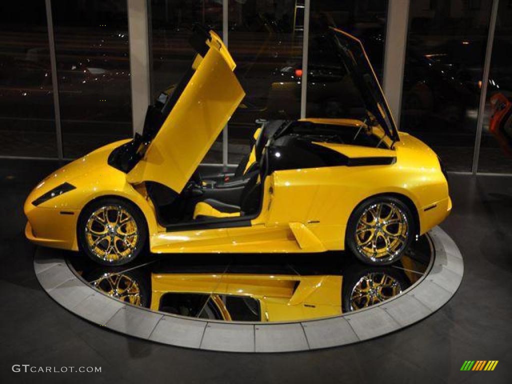2006 Murcielago Roadster - Giallo Evros (Yellow) / Nero Perseus photo #3