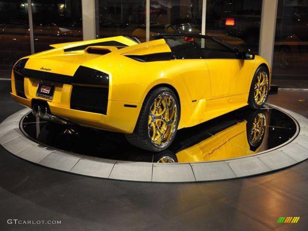 2006 Murcielago Roadster - Giallo Evros (Yellow) / Nero Perseus photo #4