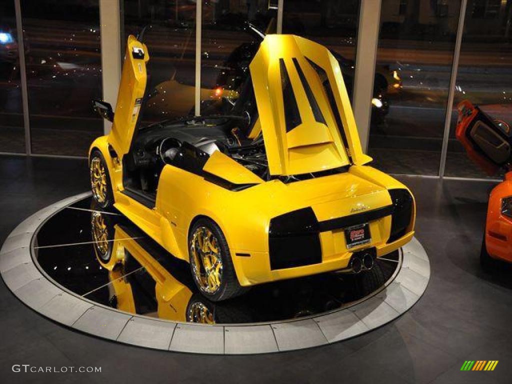 2006 Murcielago Roadster - Giallo Evros (Yellow) / Nero Perseus photo #6