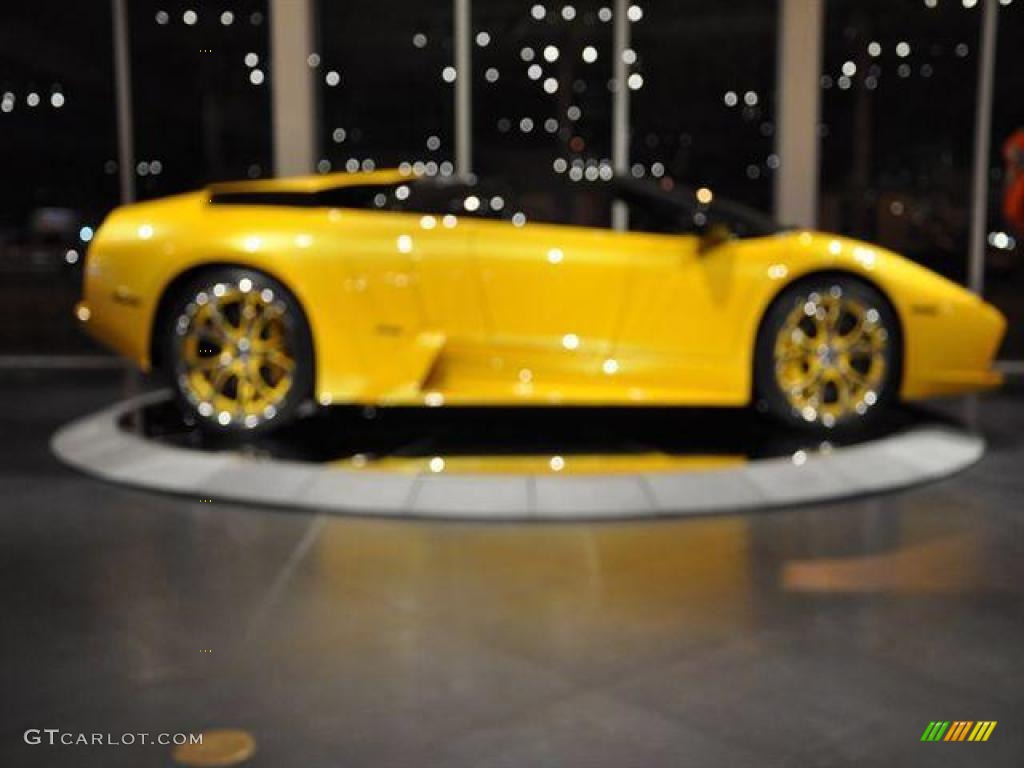 2006 Murcielago Roadster - Giallo Evros (Yellow) / Nero Perseus photo #7