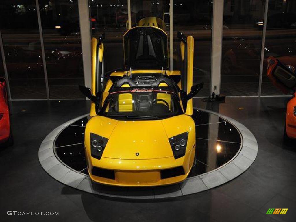 2006 Murcielago Roadster - Giallo Evros (Yellow) / Nero Perseus photo #9