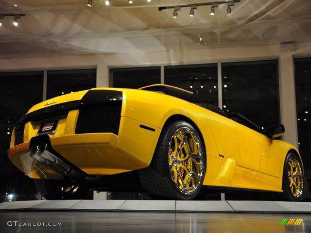 2006 Murcielago Roadster - Giallo Evros (Yellow) / Nero Perseus photo #10