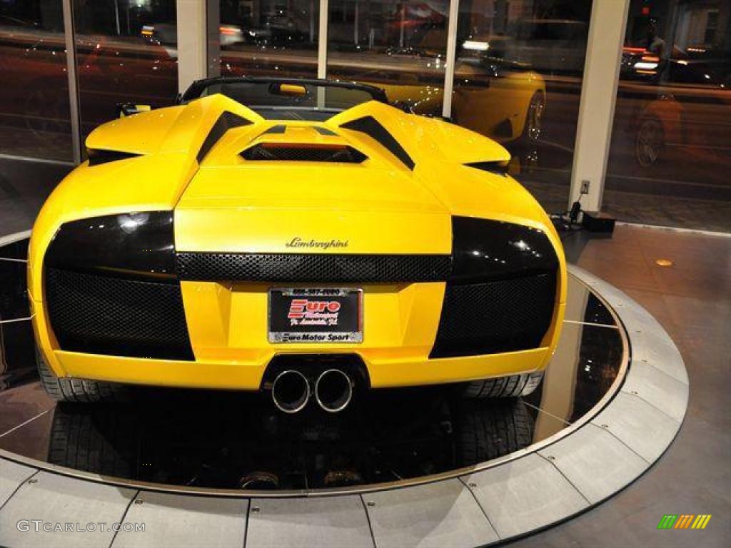 2006 Murcielago Roadster - Giallo Evros (Yellow) / Nero Perseus photo #13