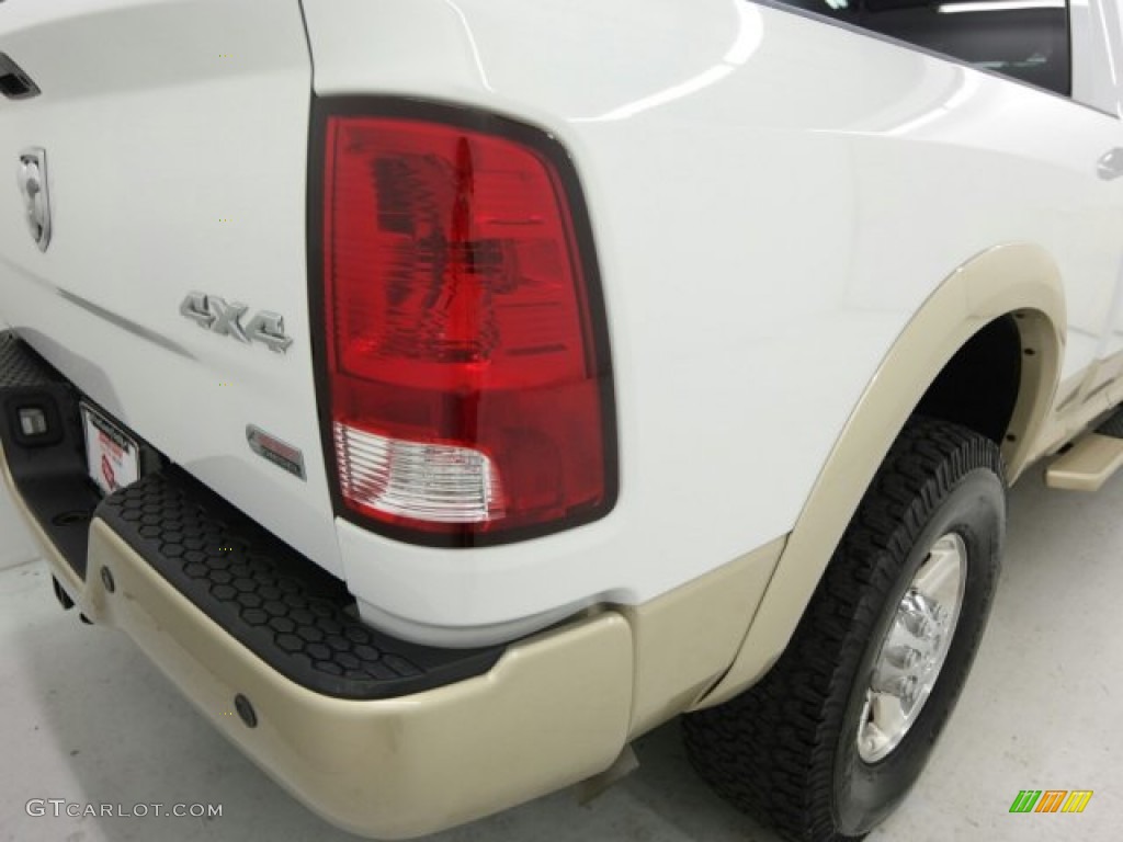 2012 Ram 2500 HD Laramie Longhorn Mega Cab 4x4 - Bright White / Light Pebble Beige/Bark Brown photo #8