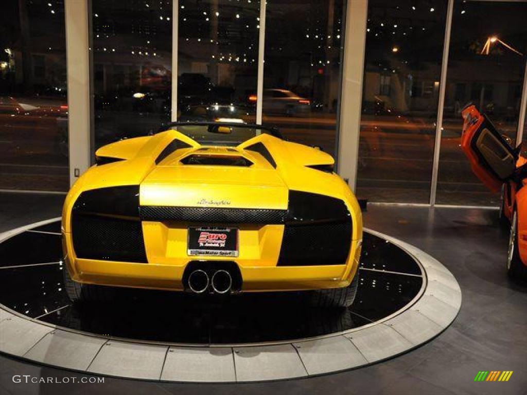 2006 Murcielago Roadster - Giallo Evros (Yellow) / Nero Perseus photo #14