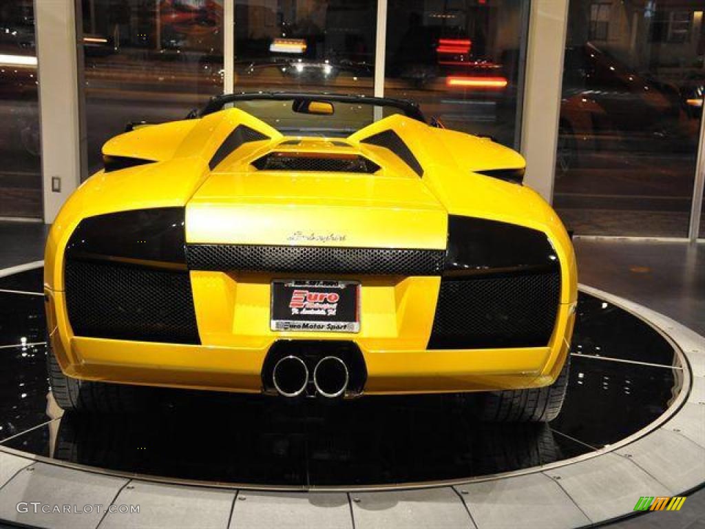 2006 Murcielago Roadster - Giallo Evros (Yellow) / Nero Perseus photo #15