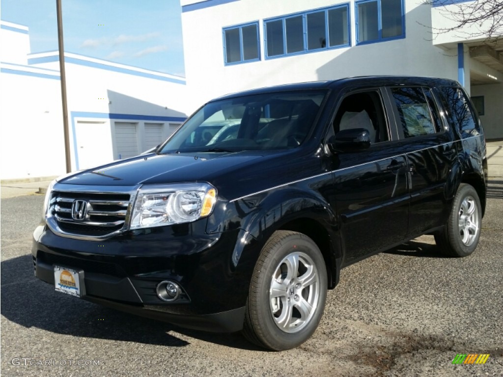 2015 Pilot EX 4WD - Crystal Black Pearl / Gray photo #1