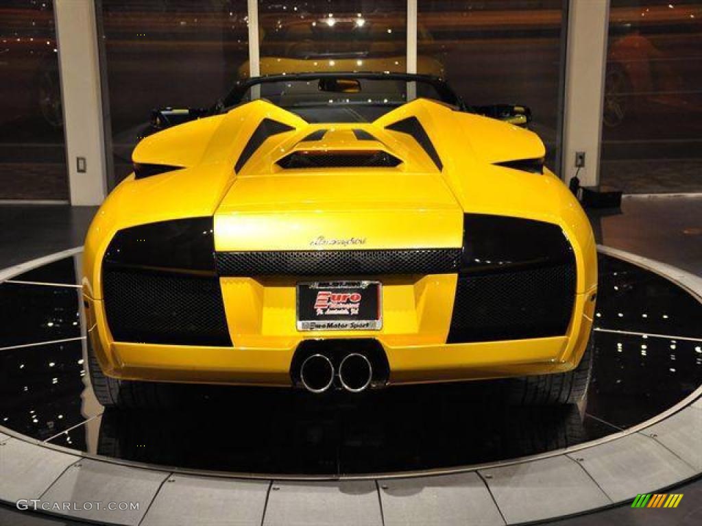 2006 Murcielago Roadster - Giallo Evros (Yellow) / Nero Perseus photo #19