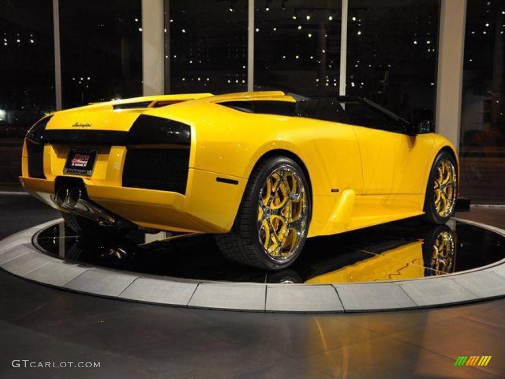 2006 Murcielago Roadster - Giallo Evros (Yellow) / Nero Perseus photo #20