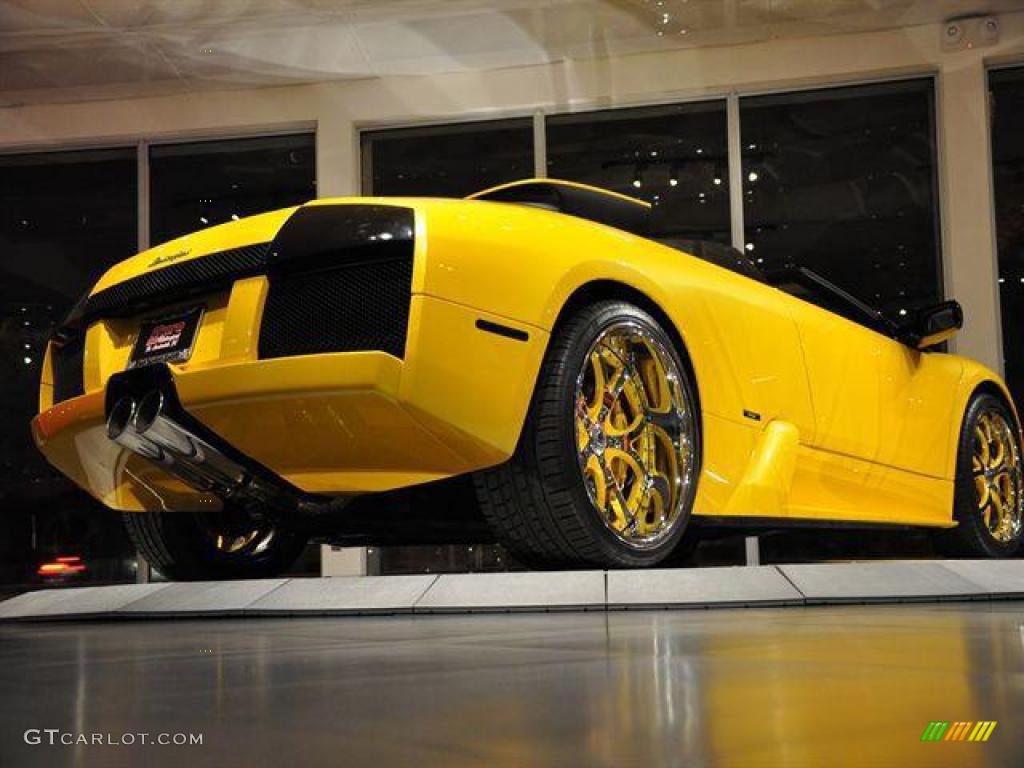 2006 Murcielago Roadster - Giallo Evros (Yellow) / Nero Perseus photo #21