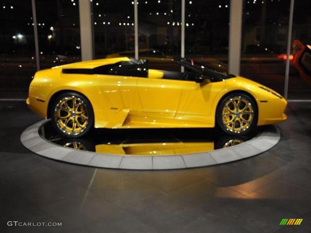 2006 Murcielago Roadster - Giallo Evros (Yellow) / Nero Perseus photo #23