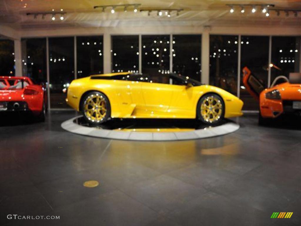 2006 Murcielago Roadster - Giallo Evros (Yellow) / Nero Perseus photo #27