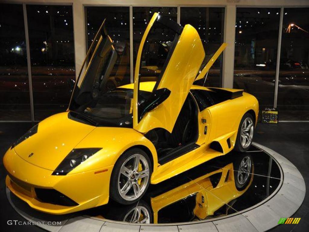 2007 Murcielago LP640 Coupe - Giallo Evros (Yellow) / Nero Perseus photo #12