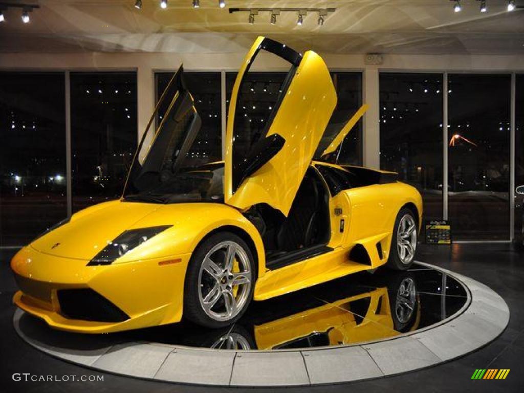 2007 Murcielago LP640 Coupe - Giallo Evros (Yellow) / Nero Perseus photo #13