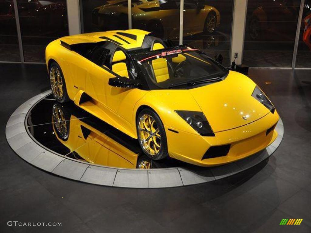 2006 Murcielago Roadster - Giallo Evros (Yellow) / Nero Perseus photo #32