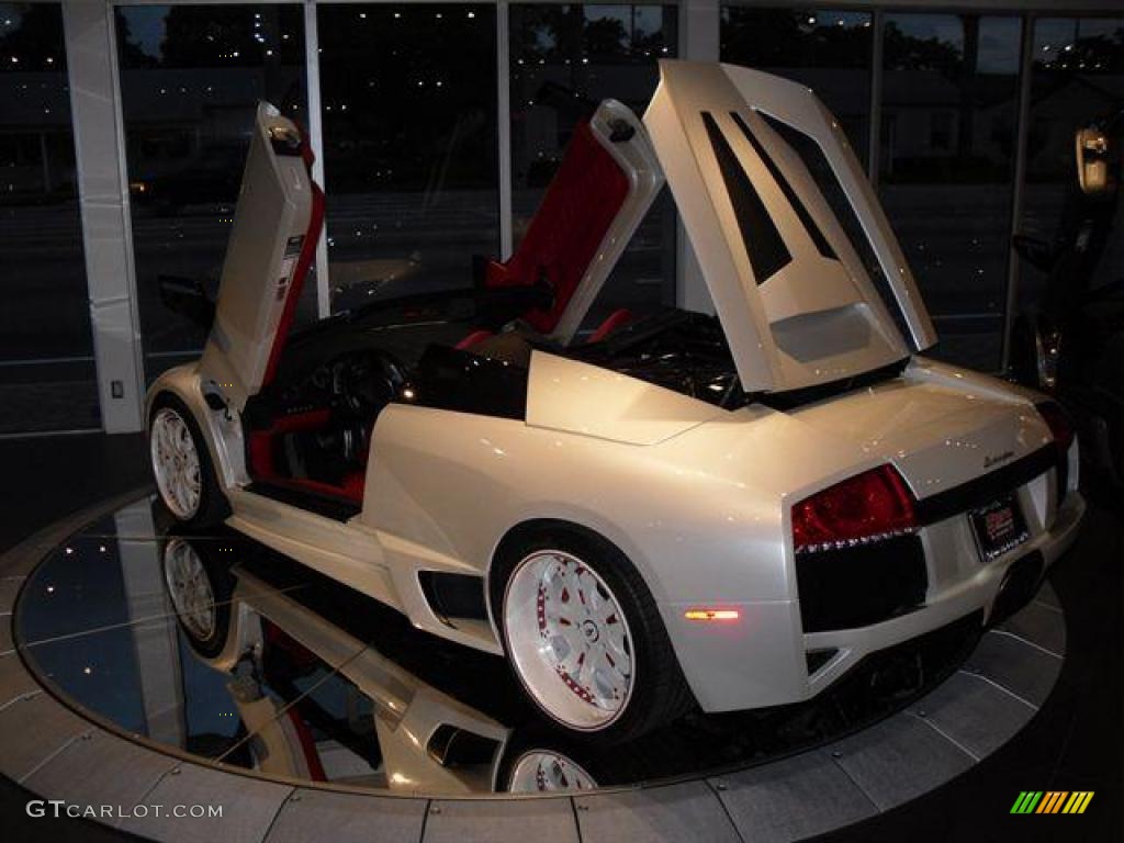 2008 Murcielago LP640 Roadster - Bianco Isis (Pearl White) / Rosso Centaurus photo #28