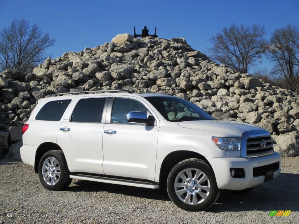Blizzard White Pearl 2011 Toyota Sequoia Platinum 4WD Exterior Photo #100294095