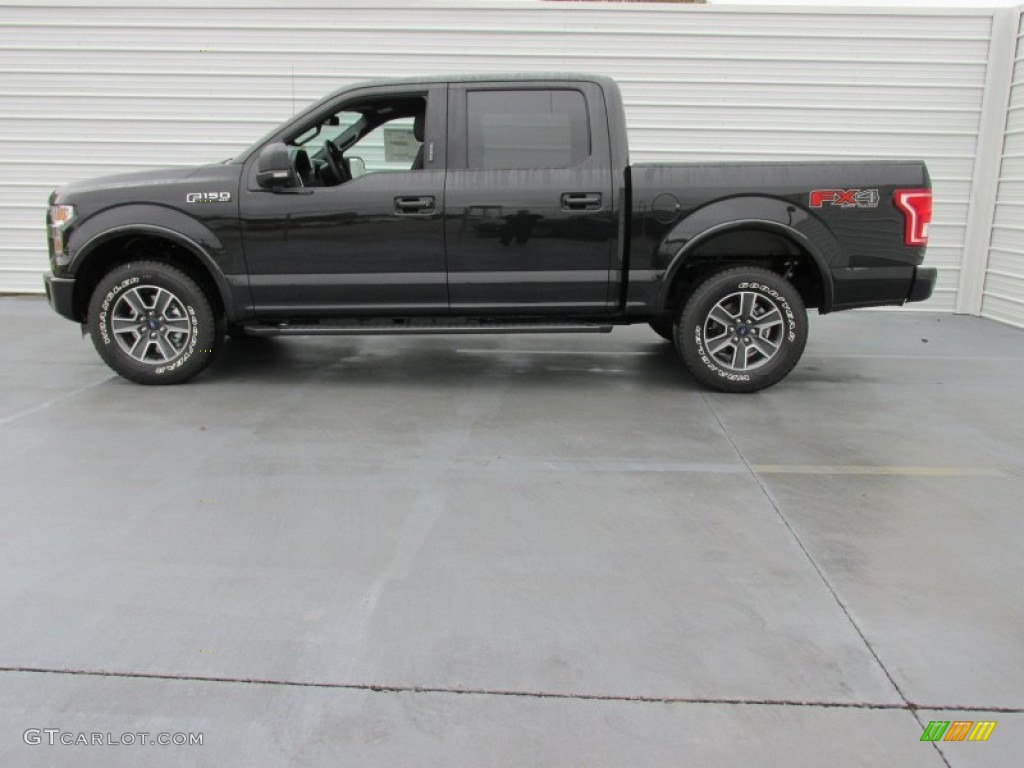 2015 F150 XLT SuperCrew 4x4 - Tuxedo Black Metallic / Black photo #6