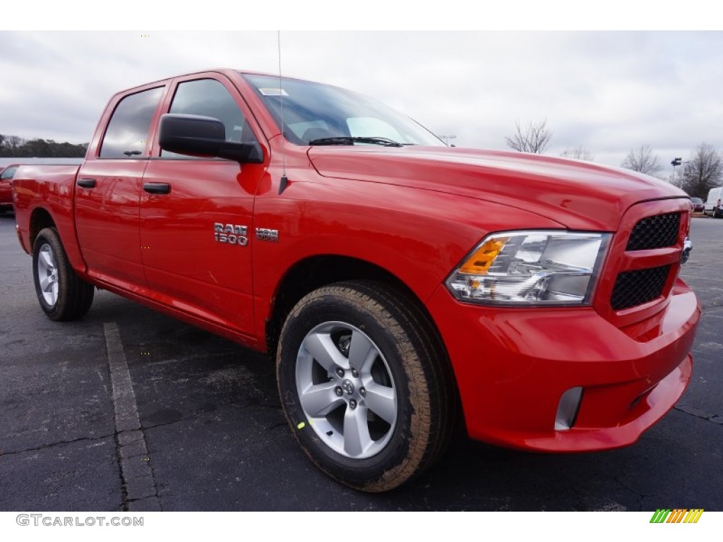 Flame Red 2015 Ram 1500 Express Crew Cab Exterior Photo #100295244