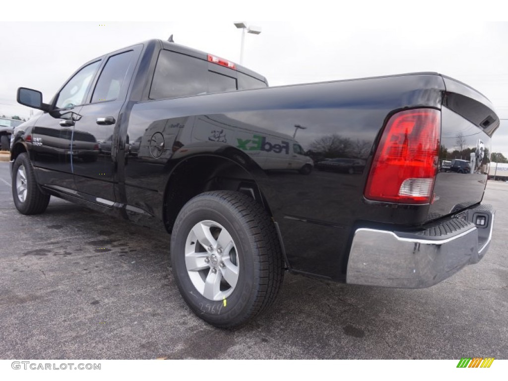 2015 1500 SLT Quad Cab - Black / Black/Diesel Gray photo #2