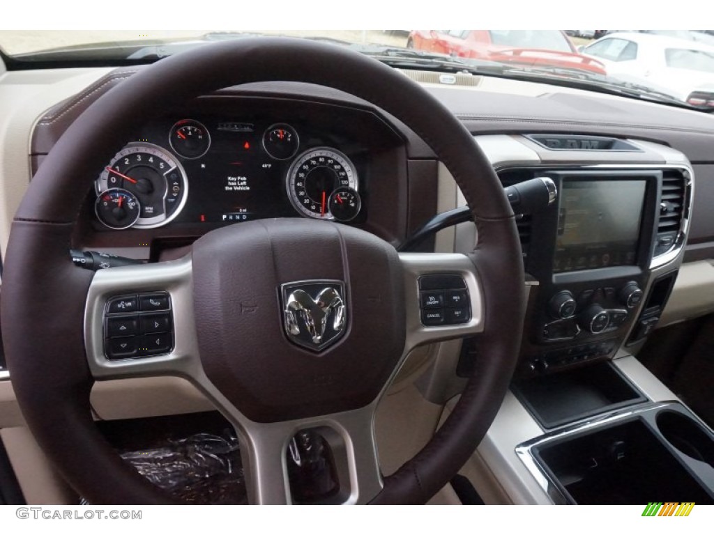 2015 Ram 2500 Laramie Crew Cab 4x4 Canyon Brown/Light Frost Beige Dashboard Photo #100295802