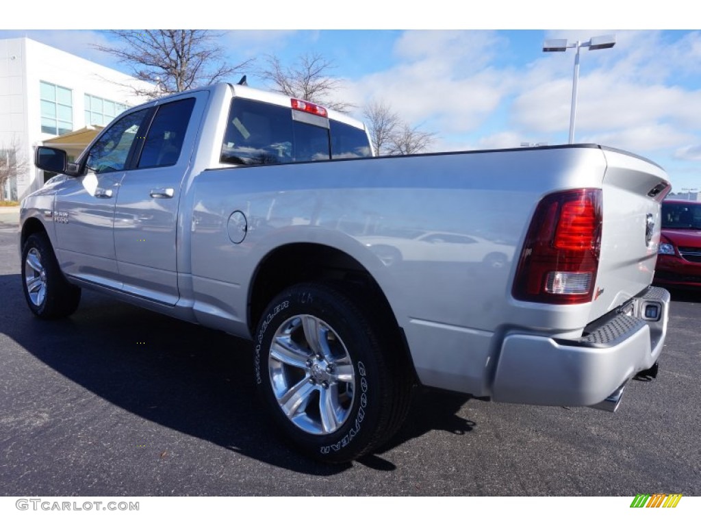 2015 1500 Sport Quad Cab - Bright Silver Metallic / Black photo #2