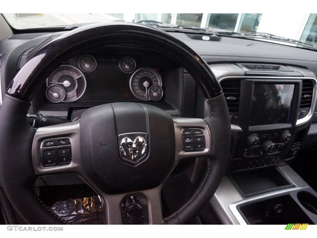 2015 Ram 1500 Laramie Long Horn Crew Cab 4x4 Black Dashboard Photo #100298332