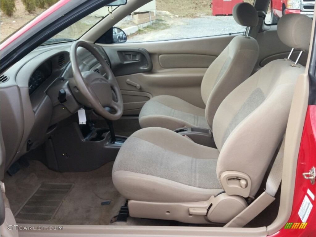 1999 Escort ZX2 Coupe - Bright Red / Medium Prairie Tan photo #20