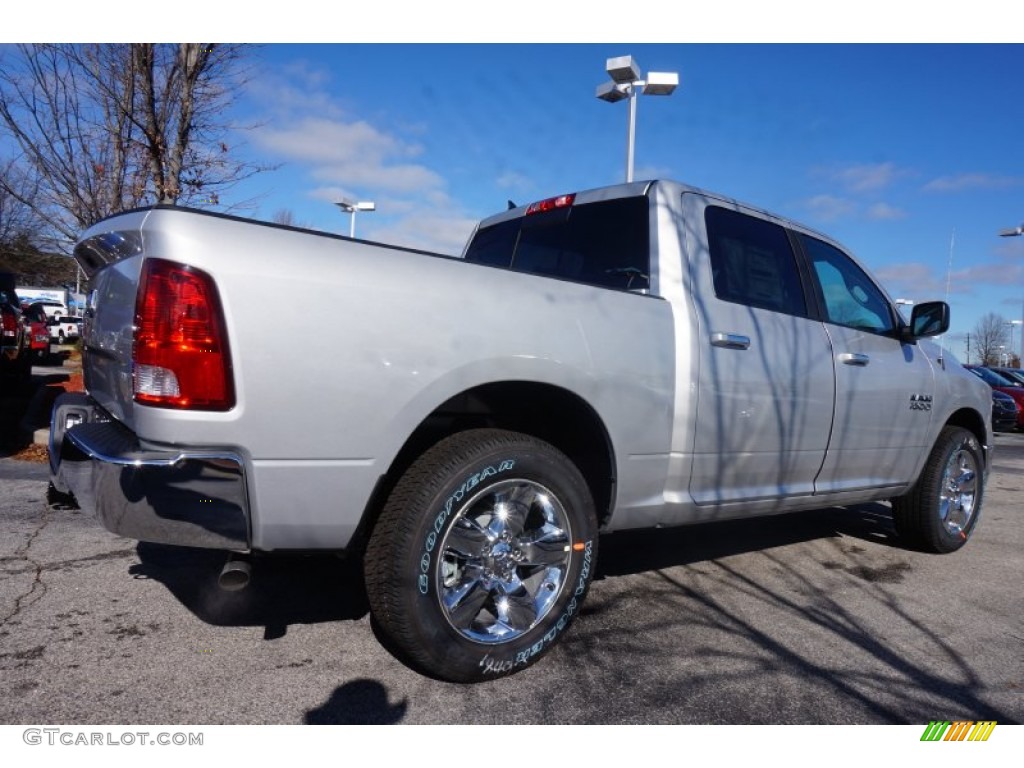 2015 1500 Big Horn Crew Cab - Bright Silver Metallic / Black/Diesel Gray photo #3