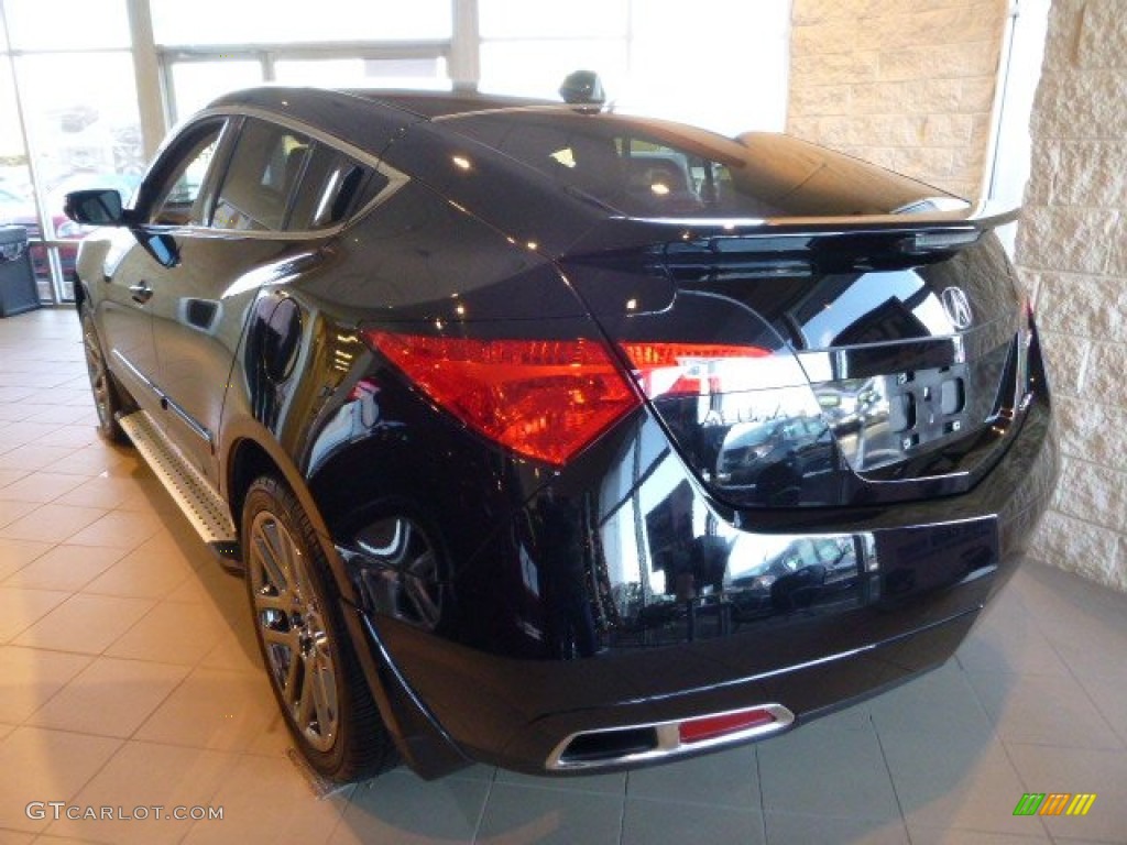 2010 ZDX AWD Technology - Crystal Black Pearl / Ebony photo #2