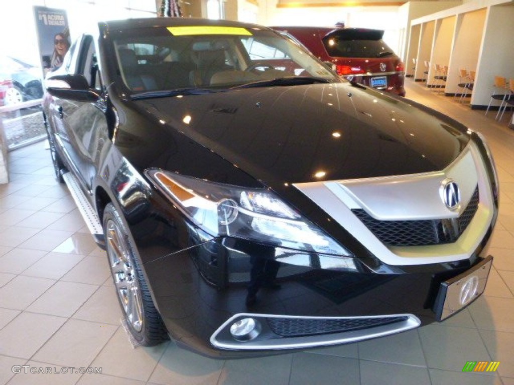 2010 ZDX AWD Technology - Crystal Black Pearl / Ebony photo #5