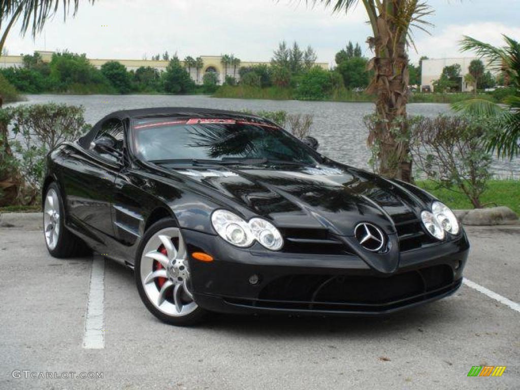 2008 SLR McLaren Roadster - Cassiterite Black Metallic / Black photo #1