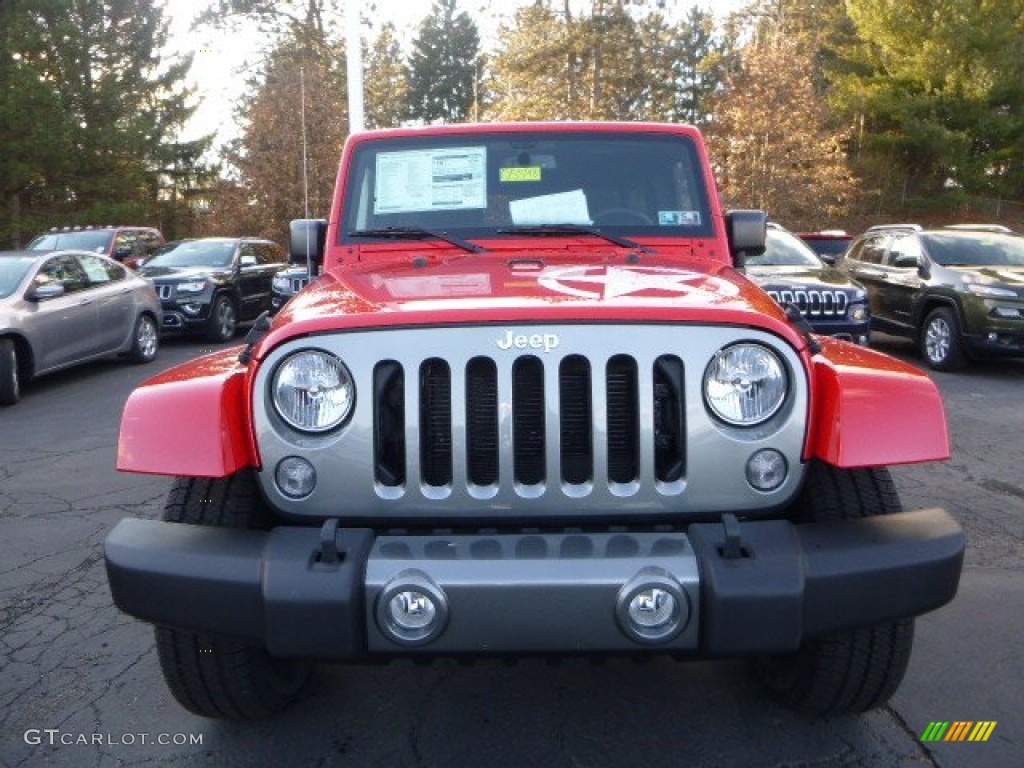 2015 Wrangler Unlimited Willys Wheeler W 4x4 - Firecracker Red / Black photo #9