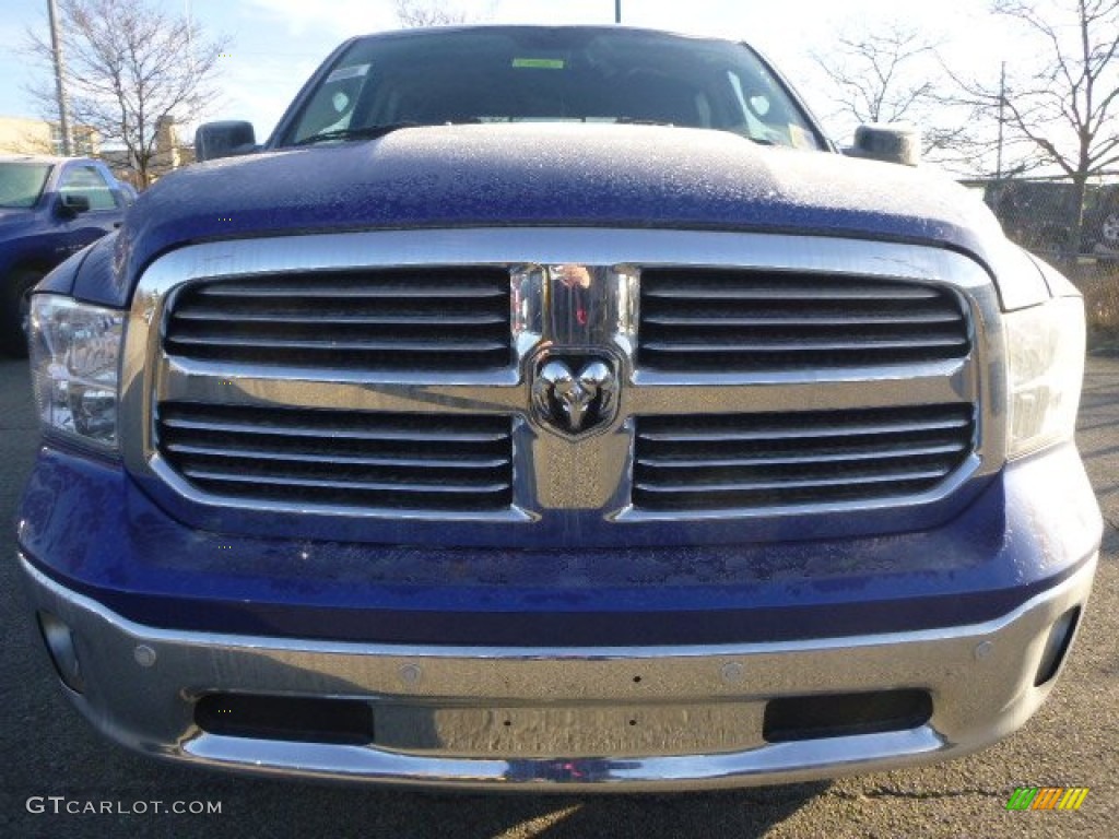 2015 1500 Big Horn Crew Cab 4x4 - Blue Streak Pearl / Black/Diesel Gray photo #9