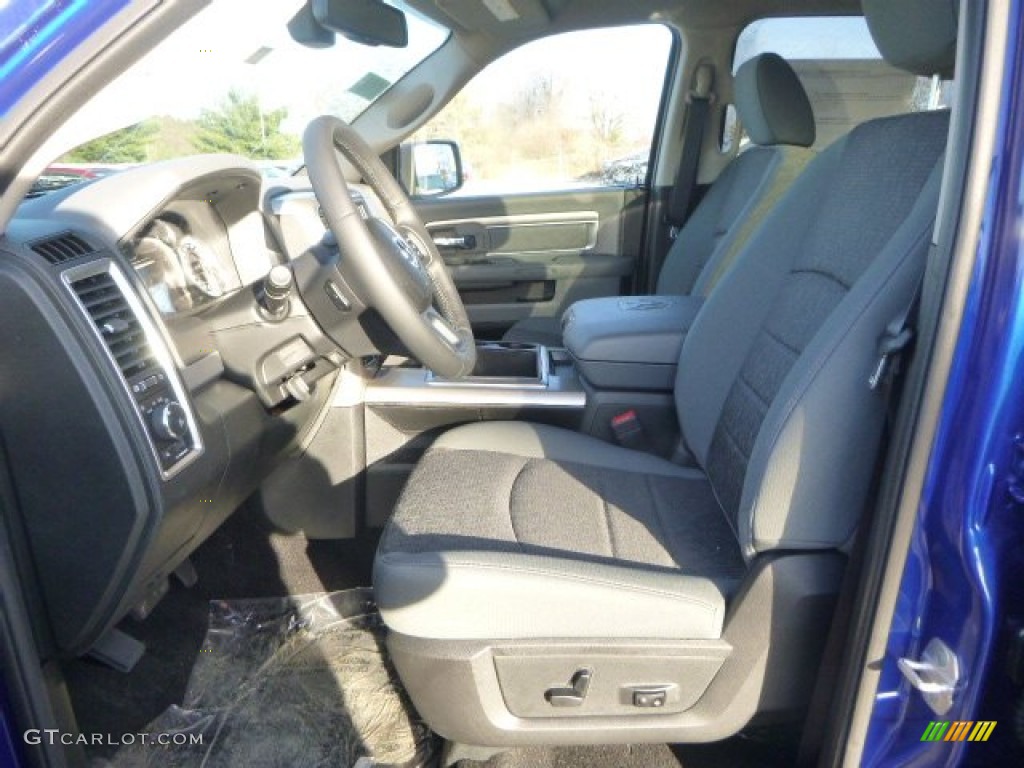 2015 1500 Big Horn Crew Cab 4x4 - Blue Streak Pearl / Black/Diesel Gray photo #16