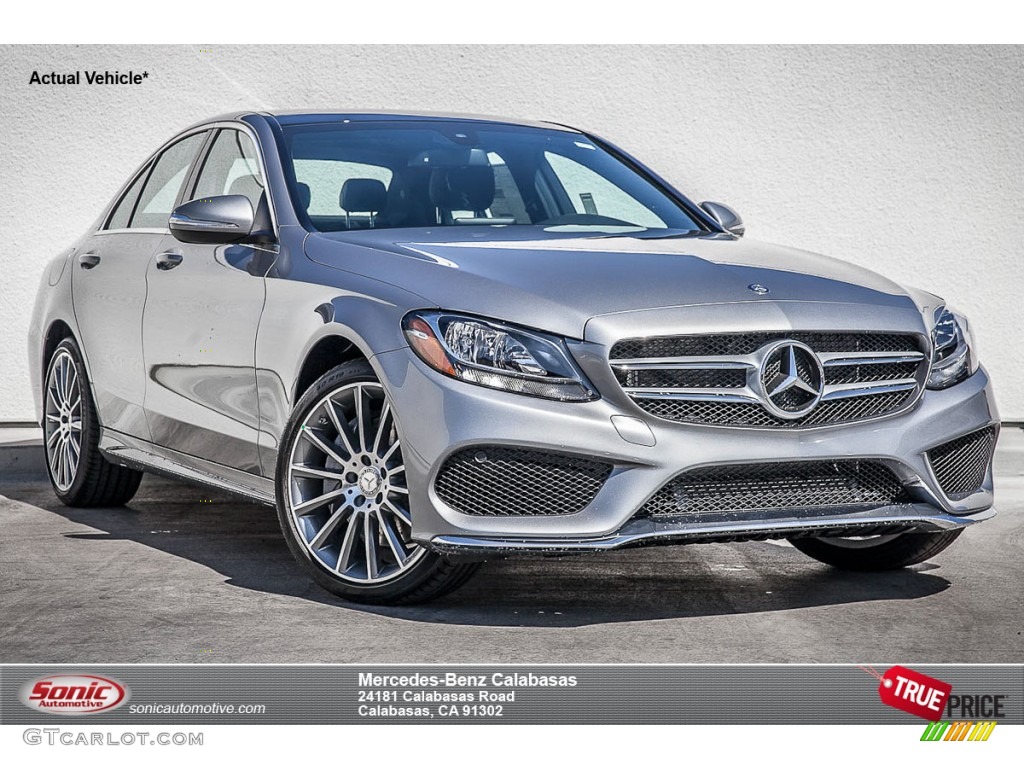 2015 C 400 4Matic - Paladium Silver Metallic / Black photo #1