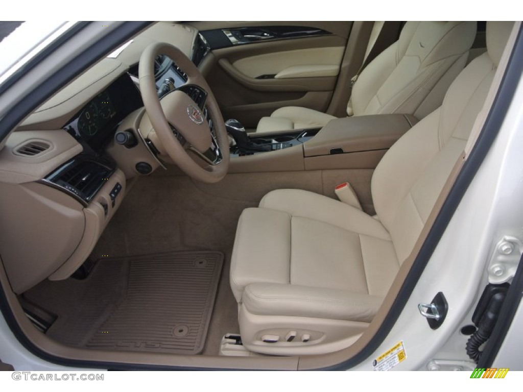 Light Cashmere/Medium Cashmere Interior 2014 Cadillac CTS Premium Sedan AWD Photo #100305525