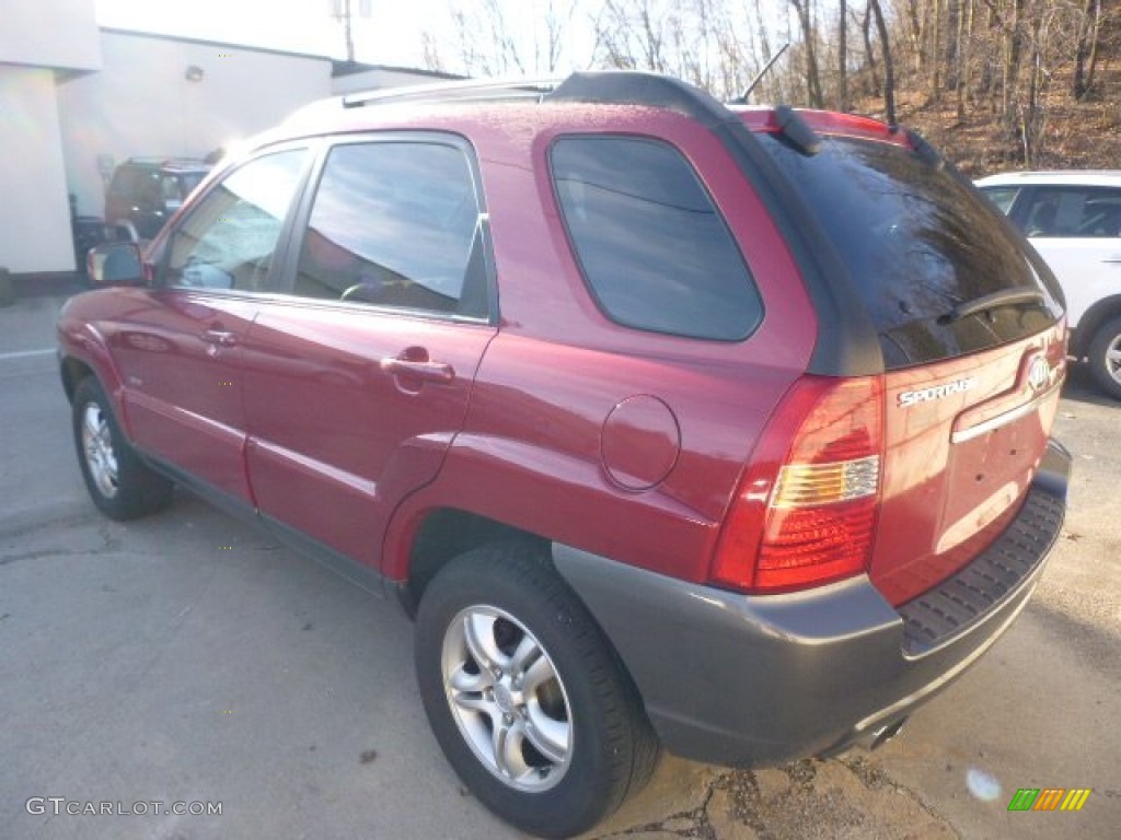 2007 Sportage EX V6 4WD - Volcanic Red / Black photo #3