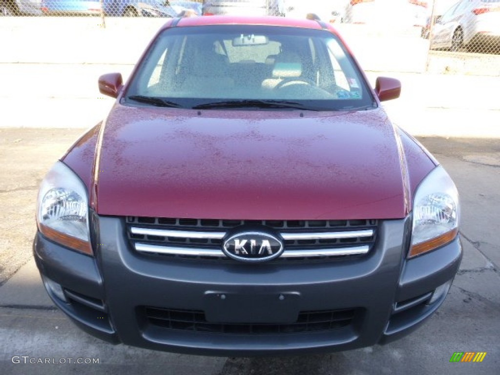 2007 Sportage EX V6 4WD - Volcanic Red / Black photo #5