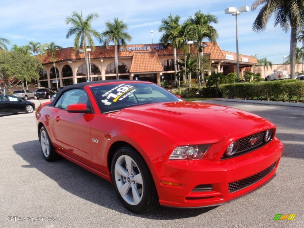 2014 Mustang GT Convertible - Race Red / Charcoal Black photo #1