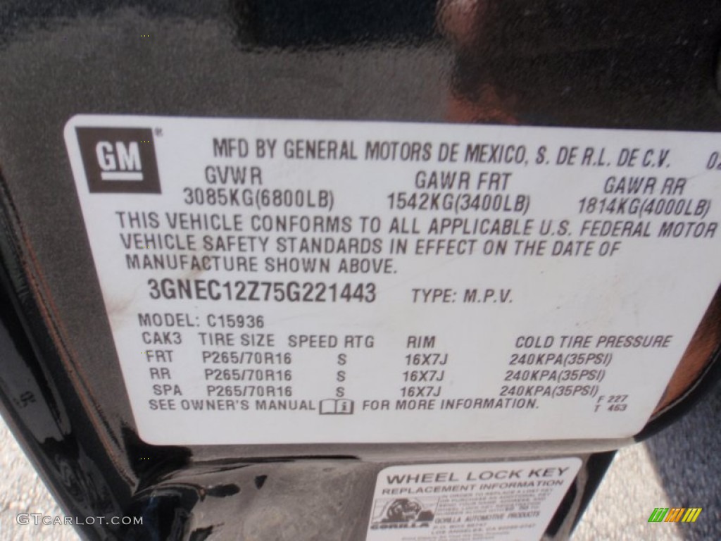 2005 Avalanche LT - Dark Gray Metallic / Gray/Dark Charcoal photo #40