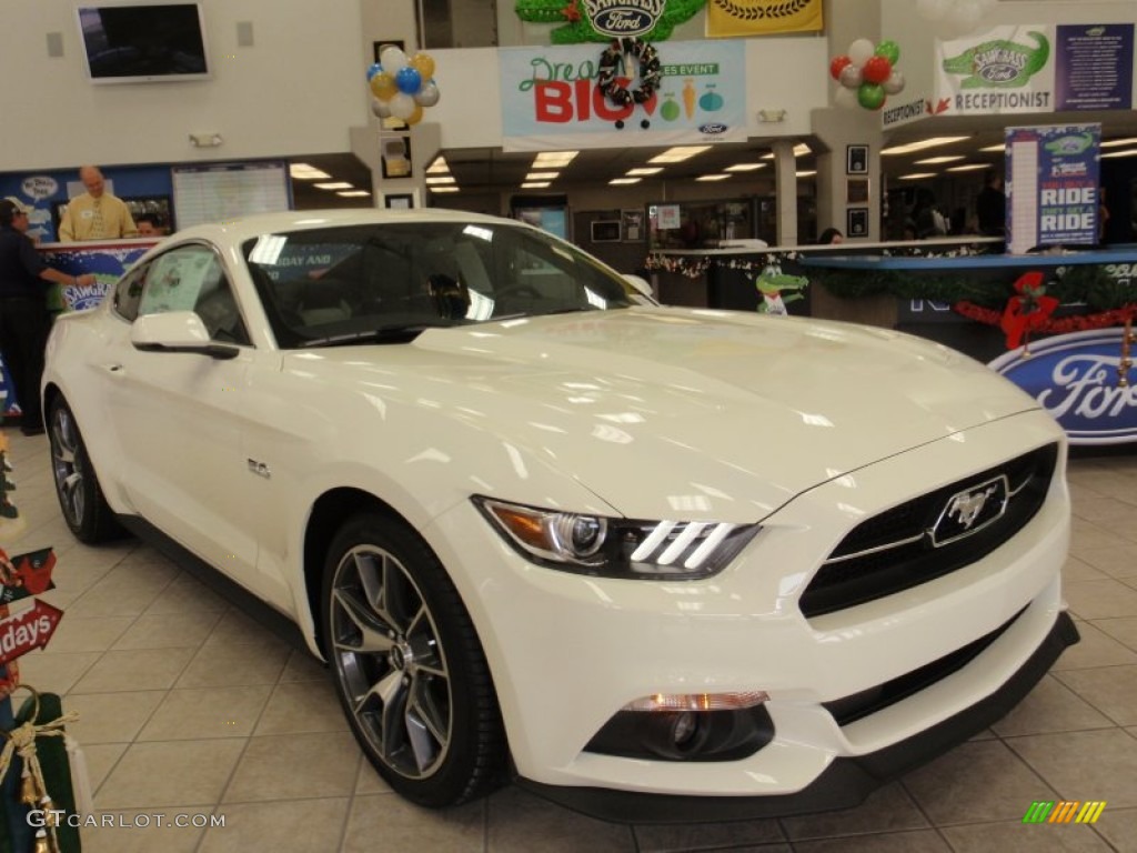 2015 Mustang 50th Anniversary GT Coupe - 50th Anniversary Wimbledon White / 50th Anniversary Cashmere photo #1