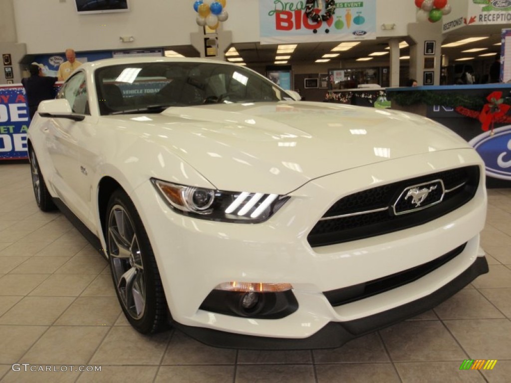 2015 Mustang 50th Anniversary GT Coupe - 50th Anniversary Wimbledon White / 50th Anniversary Cashmere photo #2